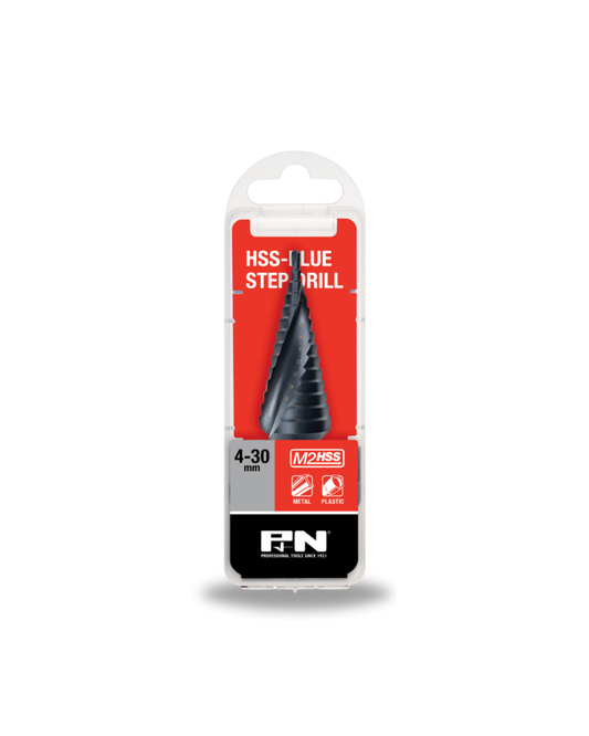 P&N Drill Step HSS BLU Spiral Flute Hangpack 4-30MM 14-Step
