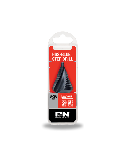 P&N Drill Step HSS BLU Spiral Flute Hangpack 6-36MM 11-Step
